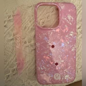 GUC Pink Opal Shell Loopy iPhone 13 Pro Case